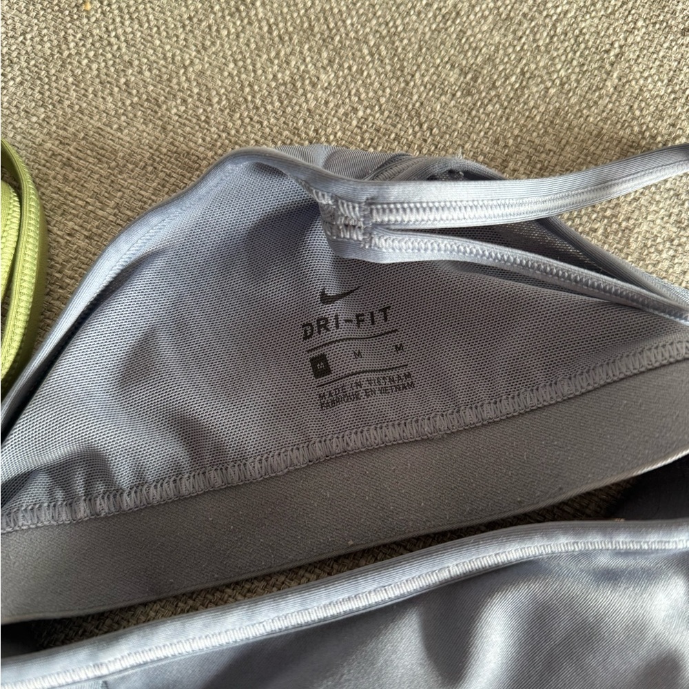 Nike Women's Sports Bra Set - White, Blue, and Olive Green. Size medium - Picture 7 of 8
